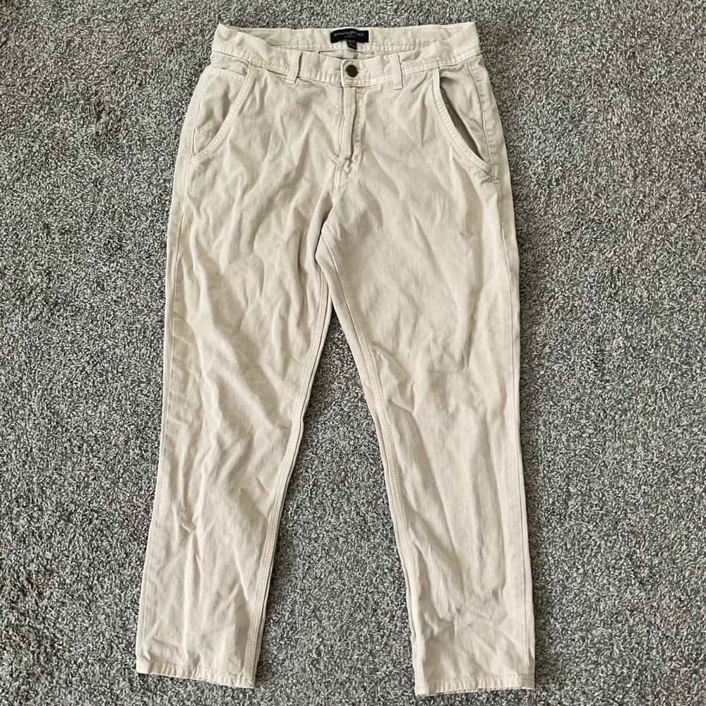 Banana Republic Athletic Fit Surplus Pants Mens 30x32 Light Tundra Khaki Cotton
